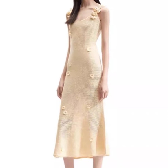 Self Portrait  Viscose Knit Midi Dress - Picture 2 of 6